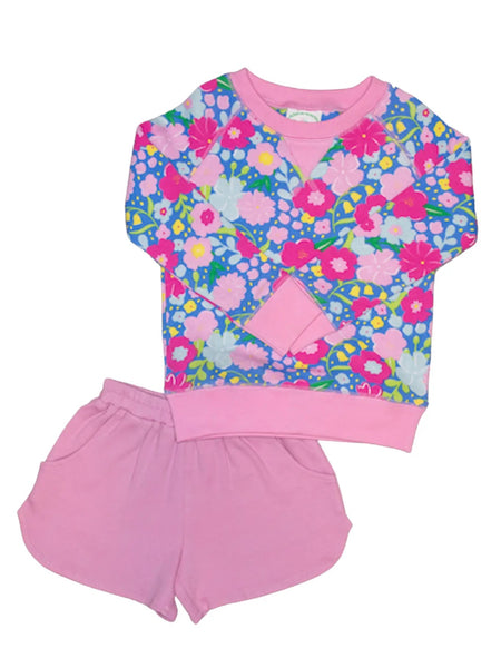 Summer Blooms Crewneck Sweater Set