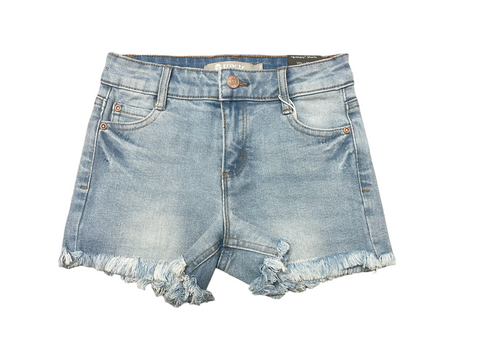 Tractr Brittany Frayed Denim Shorts