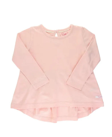 Ballet Pink Long Sleeve Bow Back Top