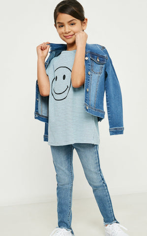 Textured Happy Face Top