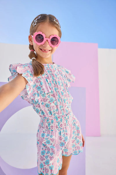 Annie Top- Marguerite Floral Pink