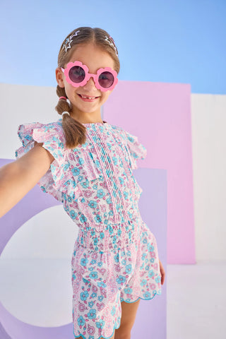 Annie Top- Marguerite Floral Pink
