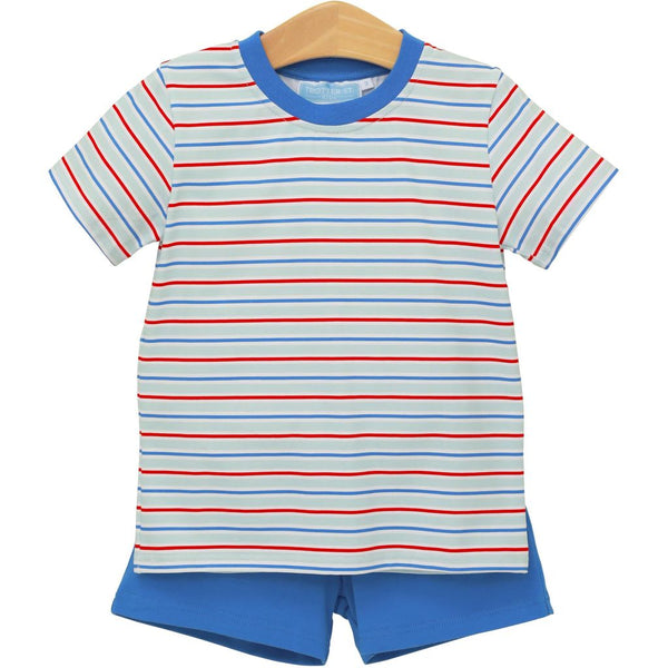 Drew Short Set-Patriotic Stripe
