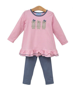 Dog Ruffle Pants Set