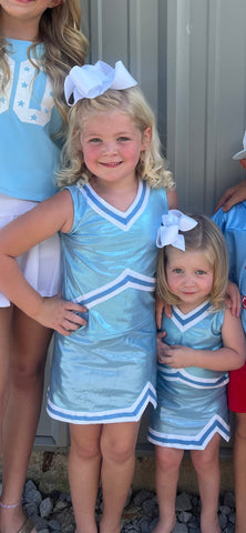 Lt. Blue Shimmer Cheer Suit