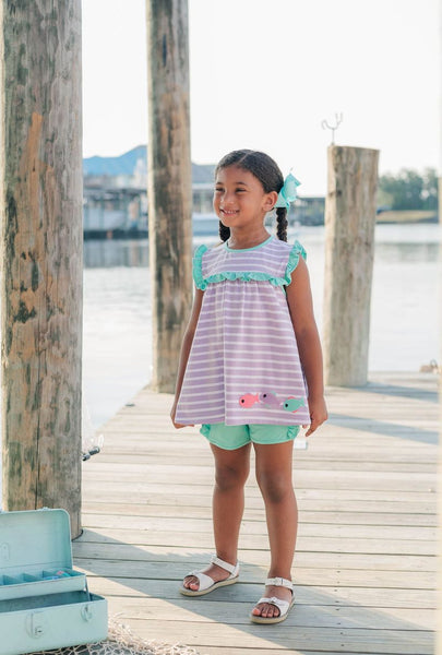 Fishy Fishy Ruffle Short Set