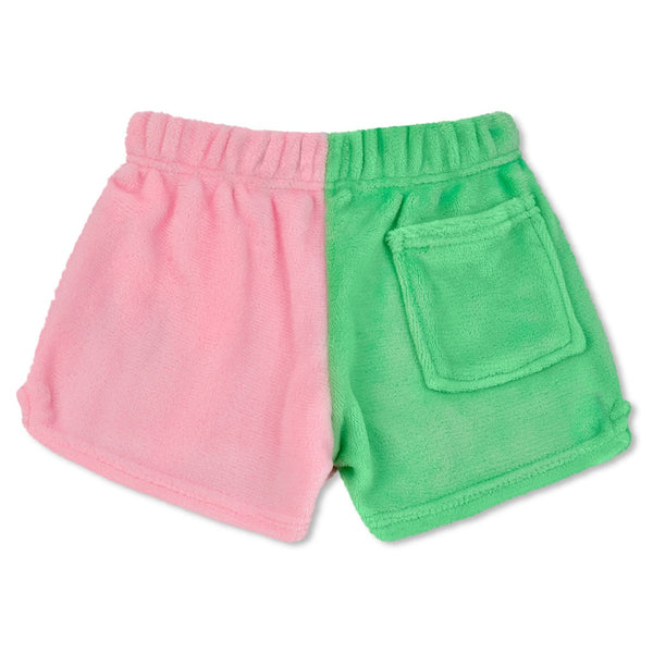 DOORBUSTER- Strawberry Color Block Plush Shorts