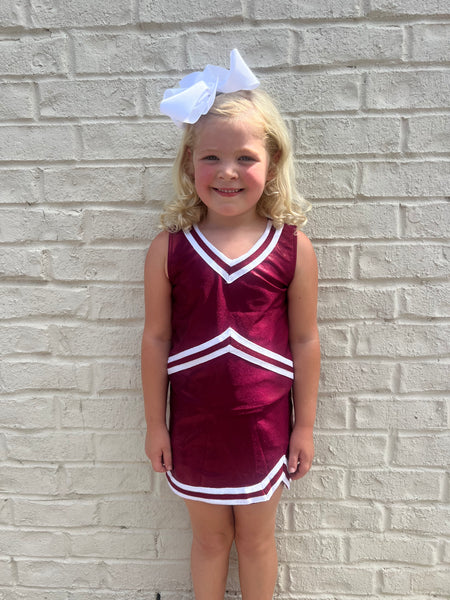 Maroon Shimmer Cheer Suit