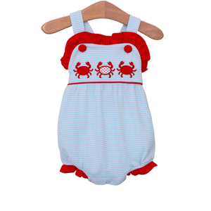 Crab Trio Ruffle Sun Suit