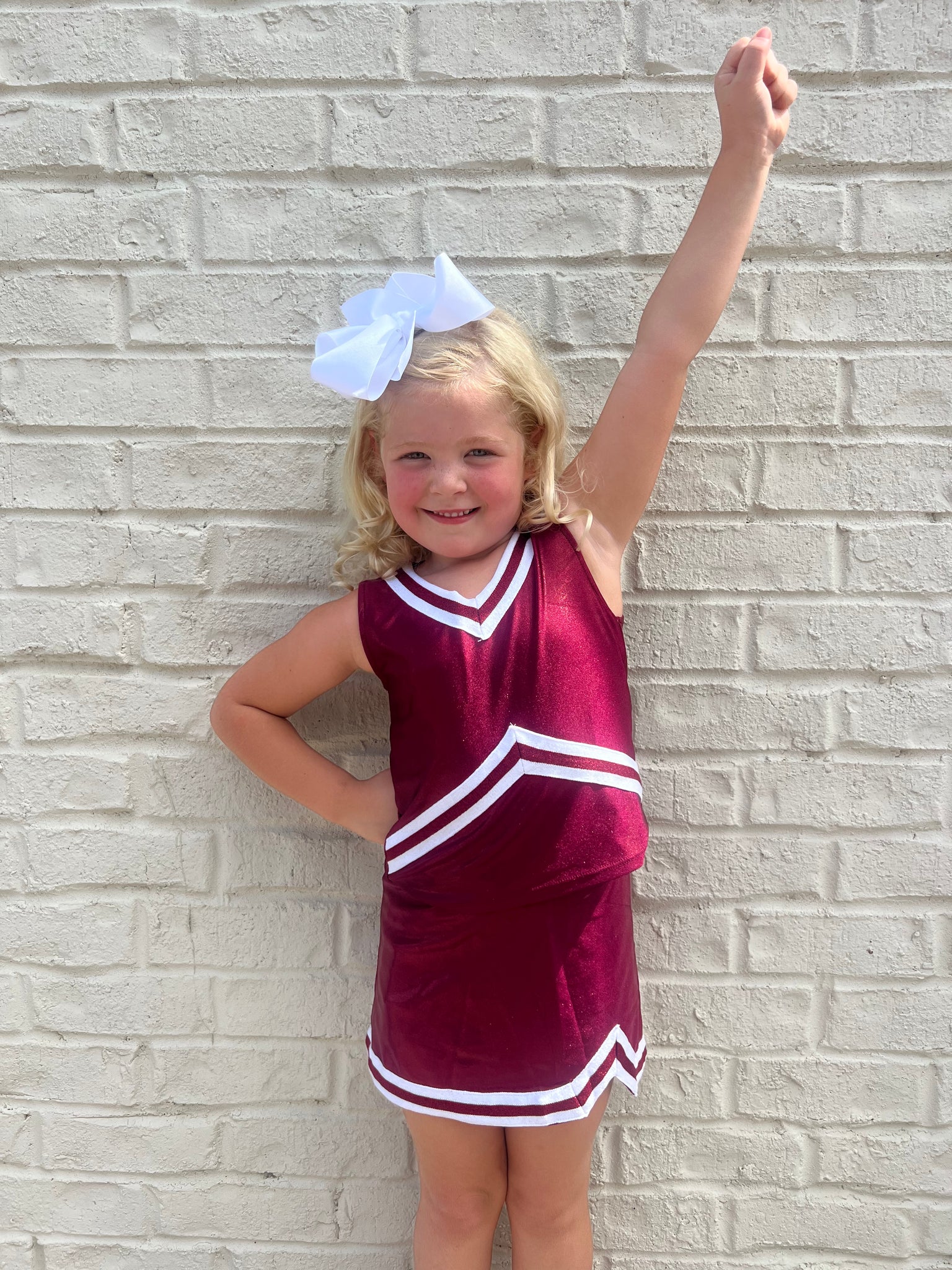 Maroon Shimmer Cheer Suit