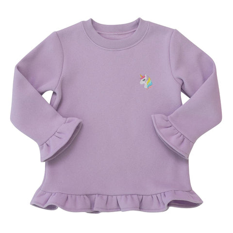 Ruffle Sweatshirt- Unicorn