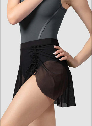 Gathered Detail Mesh Skirt Bloch