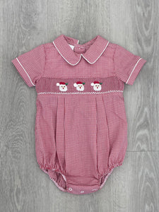 Little Claus Red Gingham Caleb Bubble