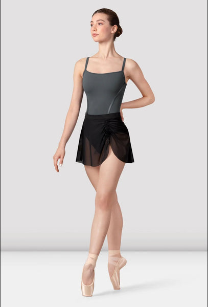 Gathered Detail Mesh Skirt Bloch