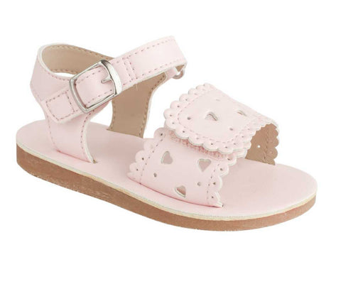 Pink Heart Velcro Sandal
