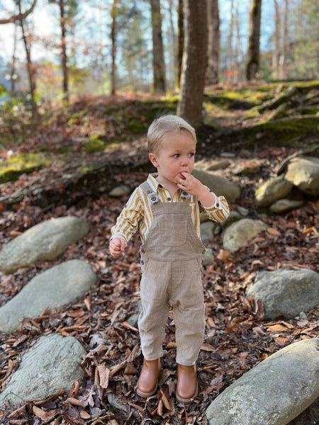 Harrison Cord Overalls- Grey