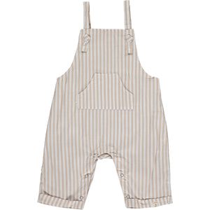 Ahoy Woven Overalls- Beige