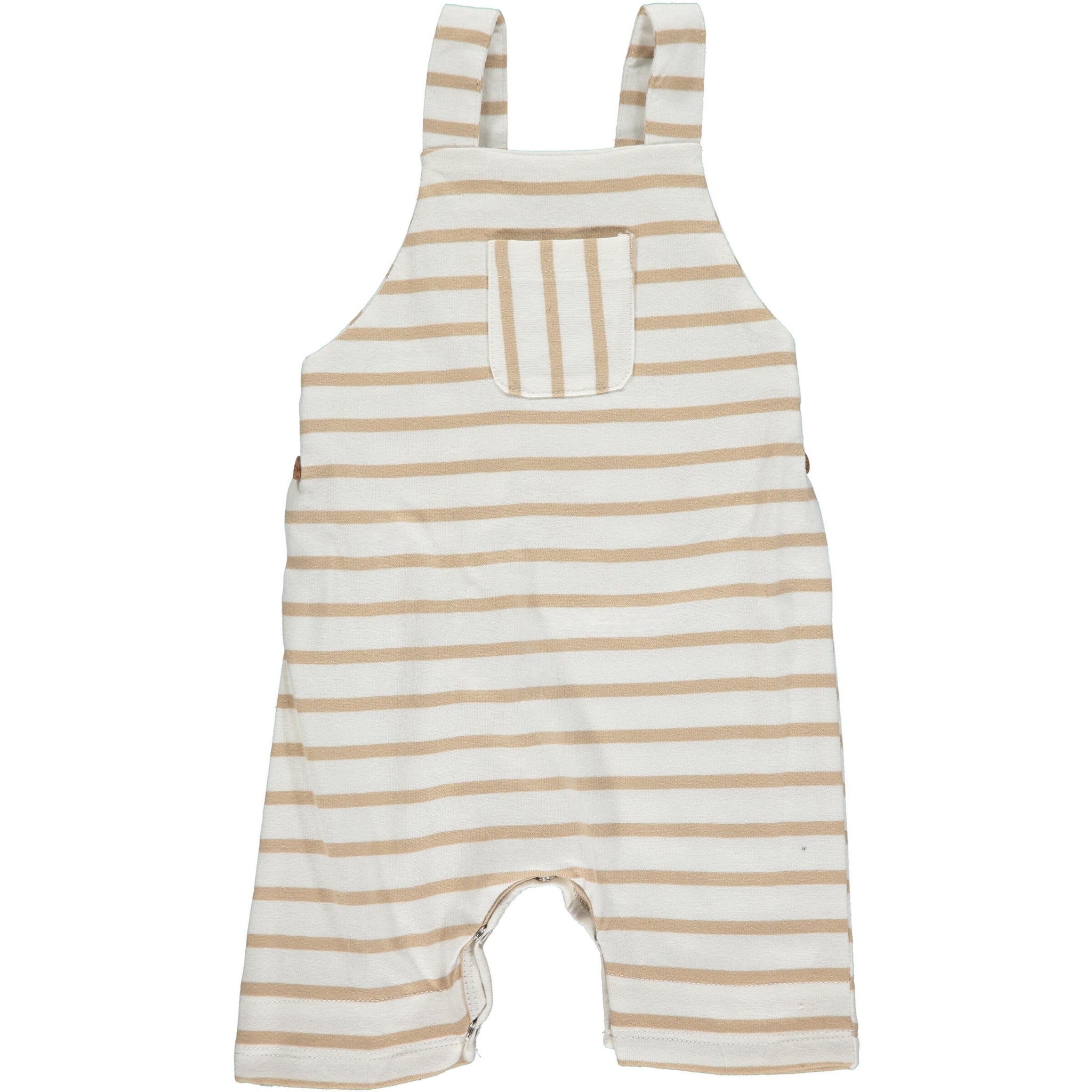 Dandy Overalls- Tan/White