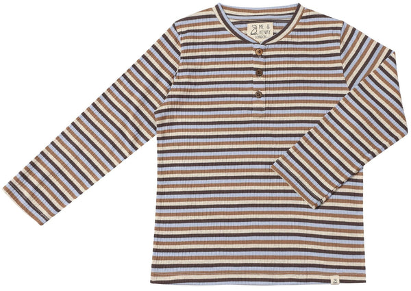 Adams Henley- Beige/Blue/Cream