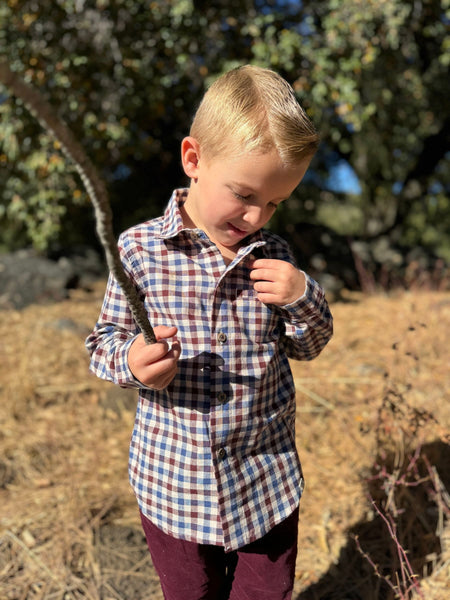 Atwood Woven Shirt- Burgundy