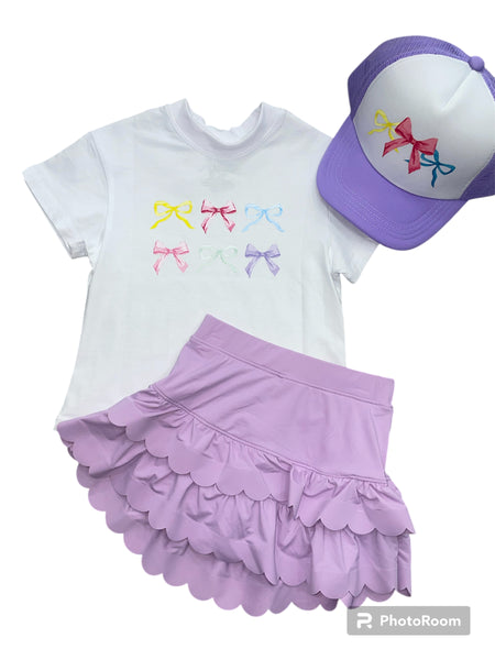 Scalloped Skort- Lavender