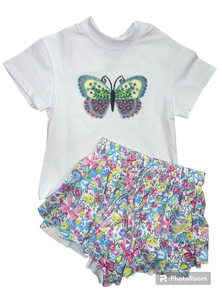 Bright Bows Butterfly Flowy Shorts