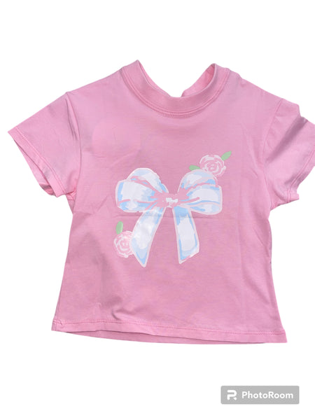 Pink Bow Boxy Tshirt