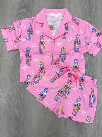 Silky Nutcracker Short Sleeve Short Set