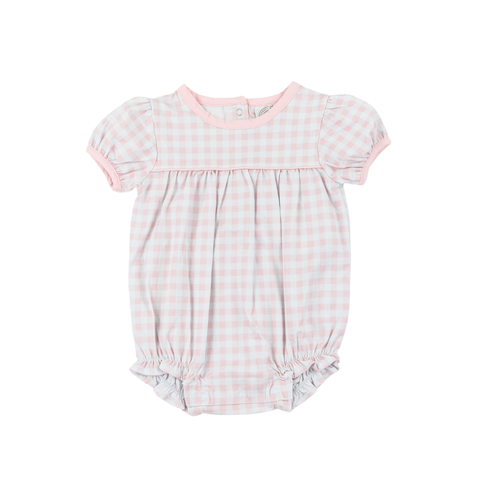 Classic Gingham Pink Girls Bubble