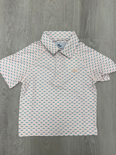 SB Boys Printed Polo- Fish