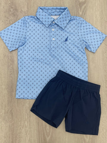 Miles- Blue Golf Polo