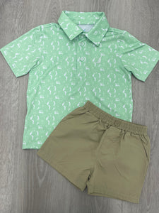 Miles- Green Golf Polo