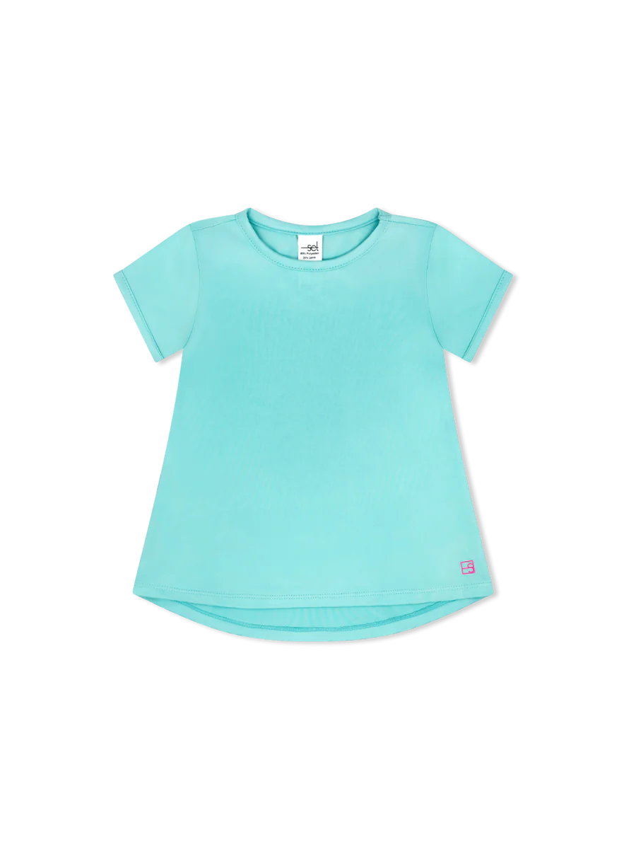 Bridget Basic Tee- Totally Turquoise