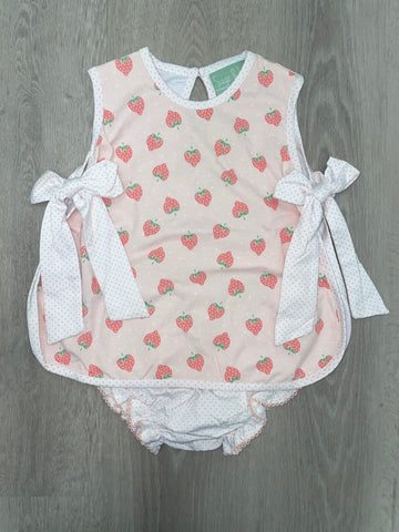 Strawberry Bow Bloomer Set