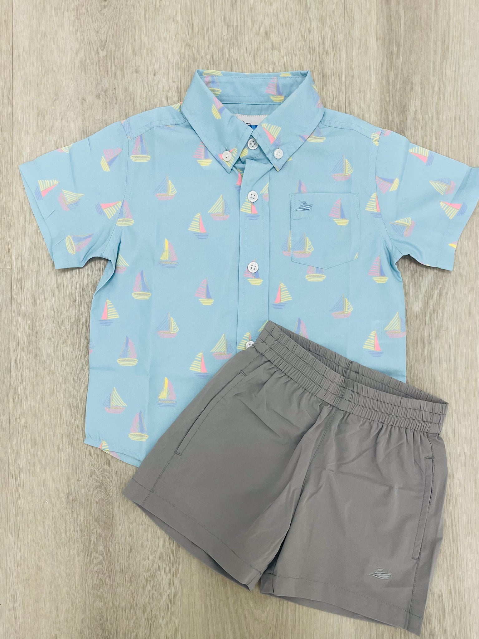 SB Perf Dress Shirt- Sailboat