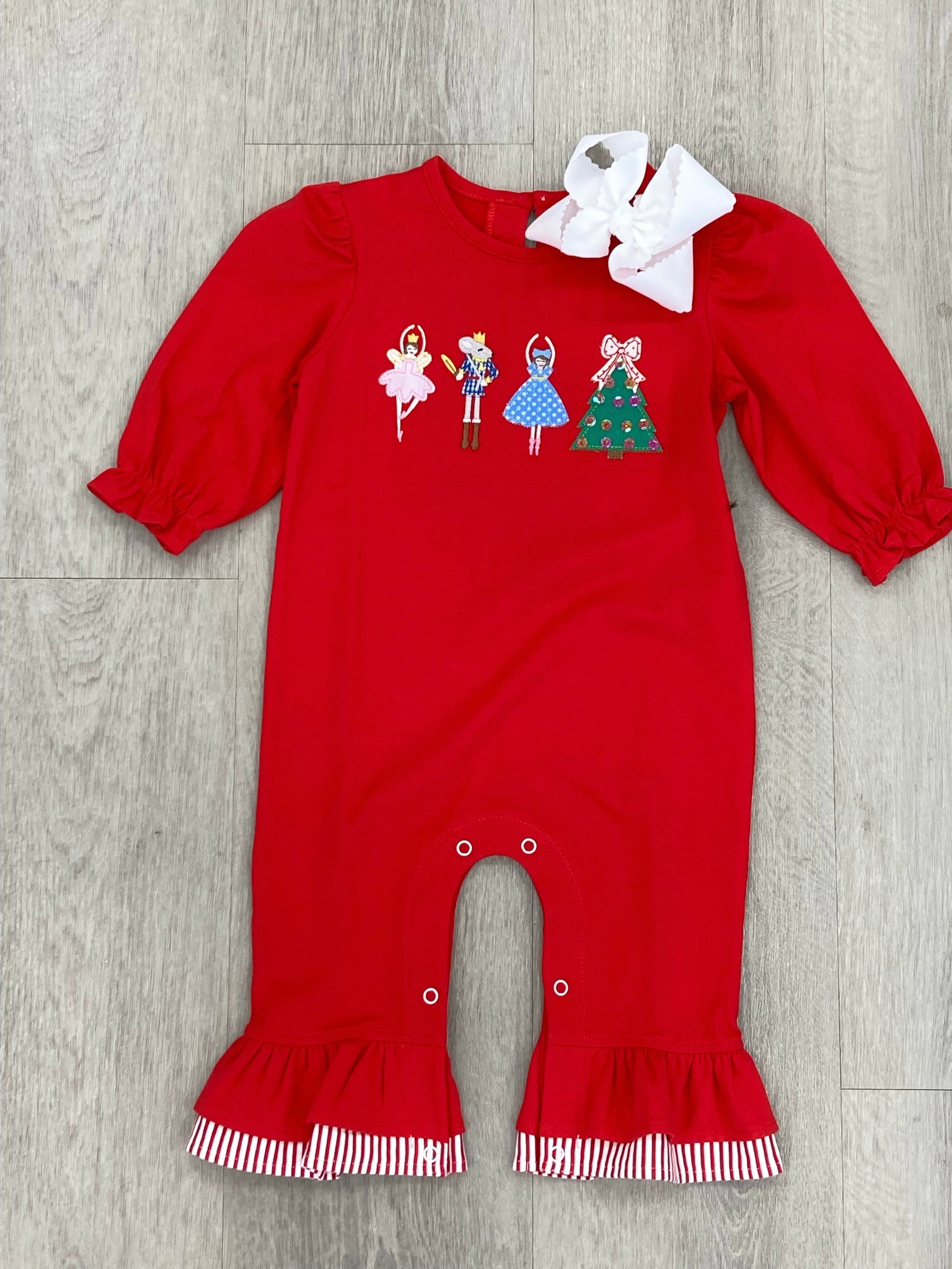 Nutcracker Applique Girls Romper