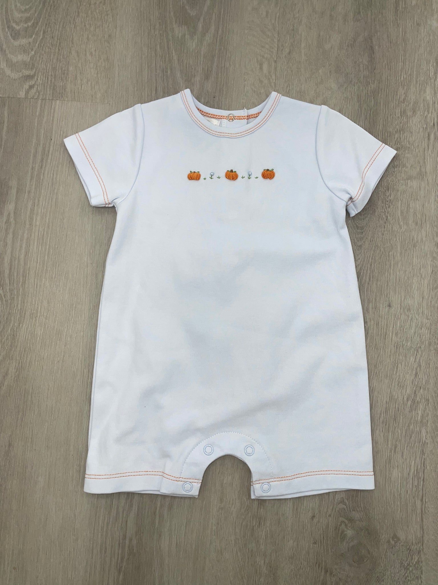 Blue Boys Pumpkin Romper (6751)