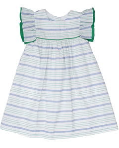 Gulia Dress- Green Stripe