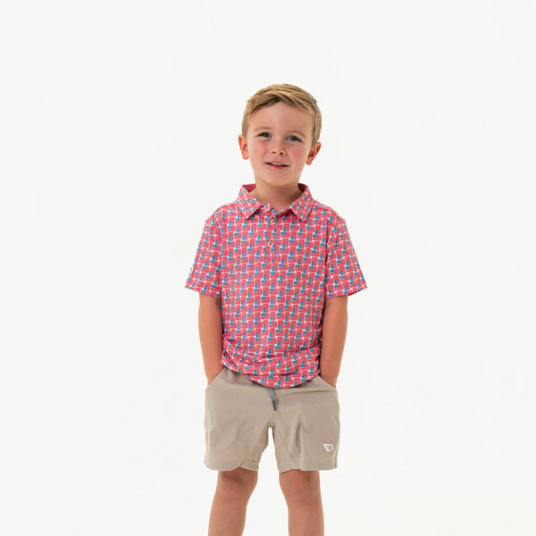 American Flag Print Polo