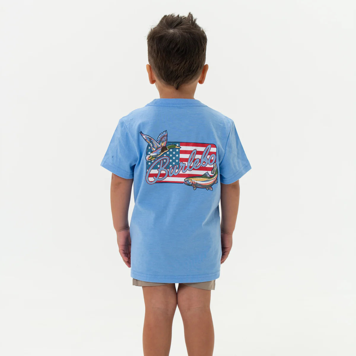 Burlebo Tee- Burlebo Patch Flag SS Periwinkle