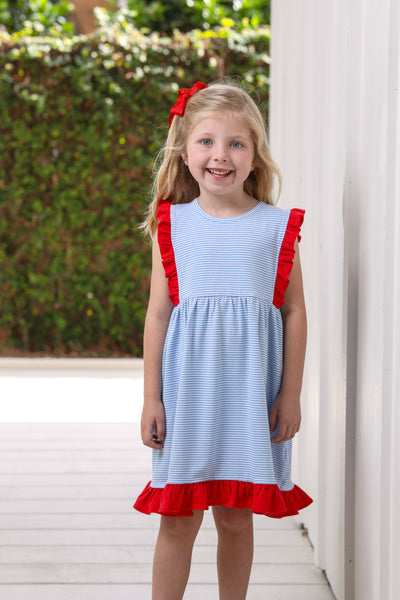 Josie Dress- Red, White and Blue