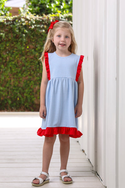 Josie Dress- Red, White and Blue