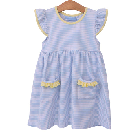 Lucy Dress- Light Blue and Yellow