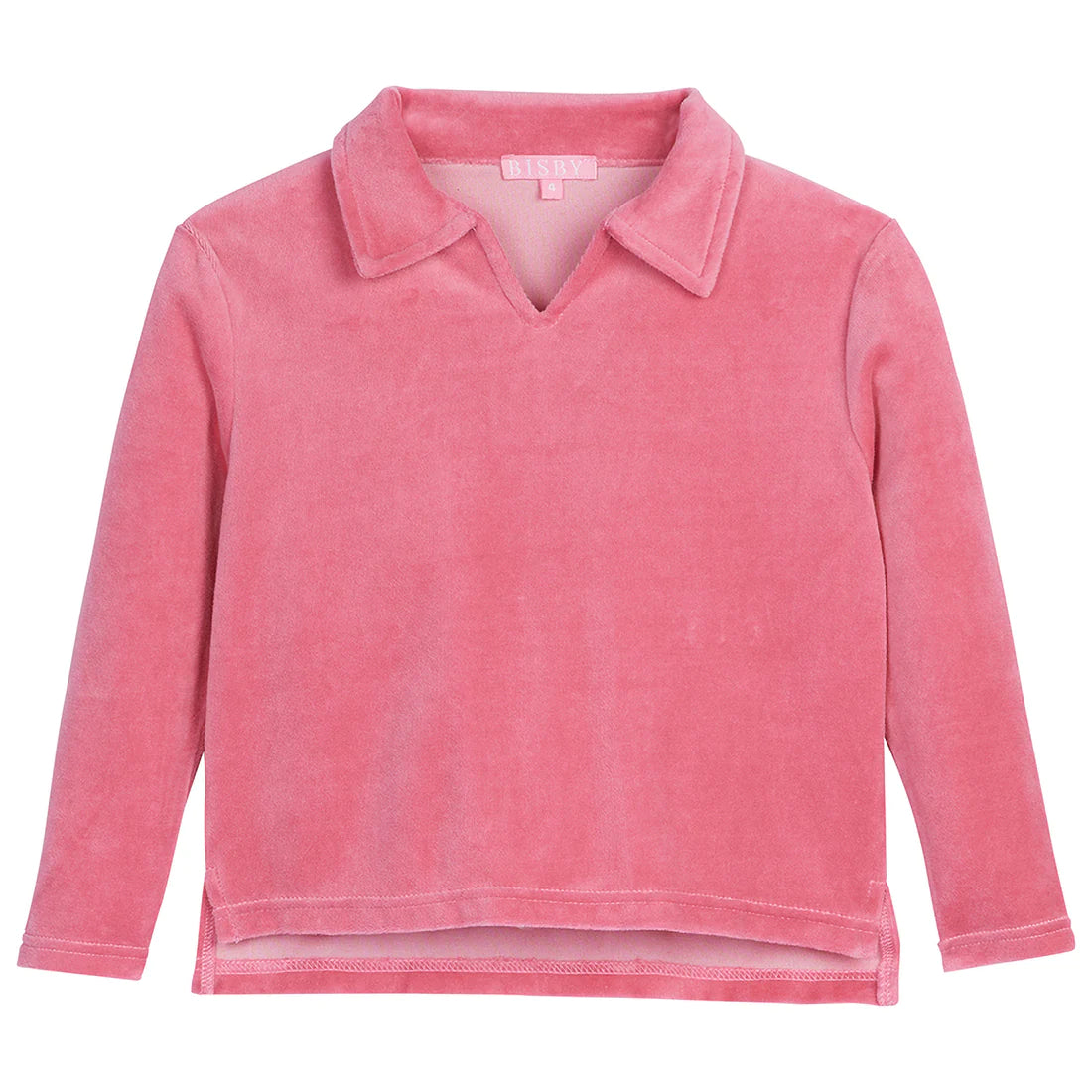 Polo Pullover- Rose Velour