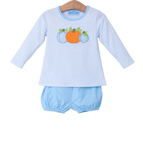 Pumpkin Trio Applique Diaper Set