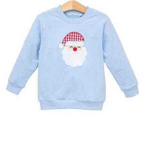 French Terry Pullover- Santa Lt. Blue