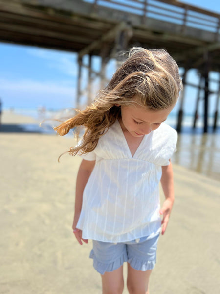 Sadie Blouse- Ivory Stitch