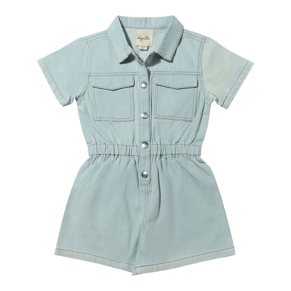Addison Romper- Lt. Denim