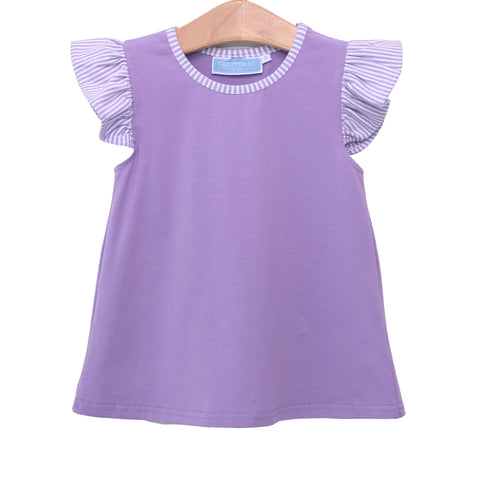 Vivian Flutter Top- Lavender