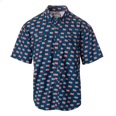 American Flag Button Down- Youth
